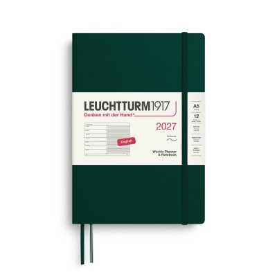 Forest Green A5 Weekly Notes Soft Diary 2027