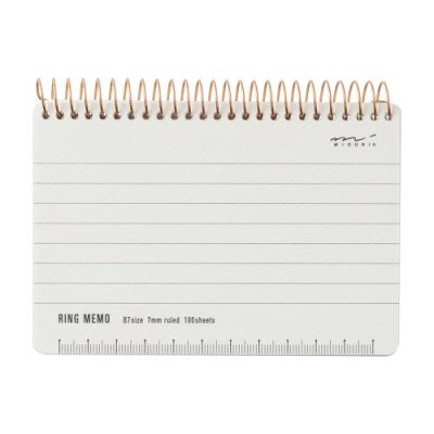 Midori White Ring Memo Notepad