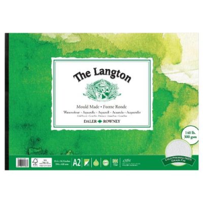 Daler-Rowney Langton A2 Watercolour Pad 300gsm 12 White Sheets