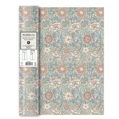 William Morris Pink & Rose 3M Roll Wrap
