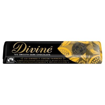 Divine Chocolate Fairtrade 70% Dark Chocolate 40g