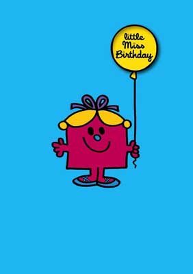 Little Miss Birthday Button Badge Card