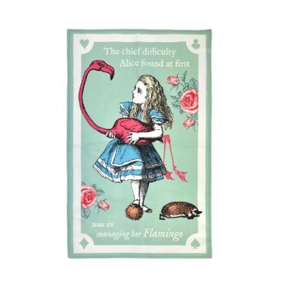 Alice In Wonderland Flamingo Tea Towel