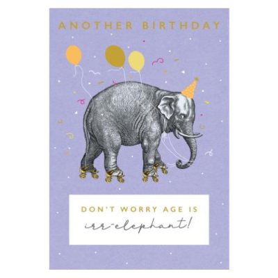 Don't Worry Age Is Irrelephant! Greeting Card | Foyles