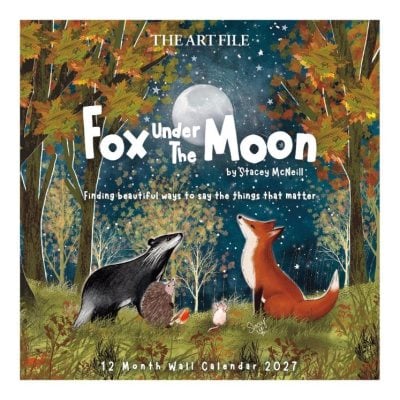 2027 Fox Under The Moon Wall Calendar