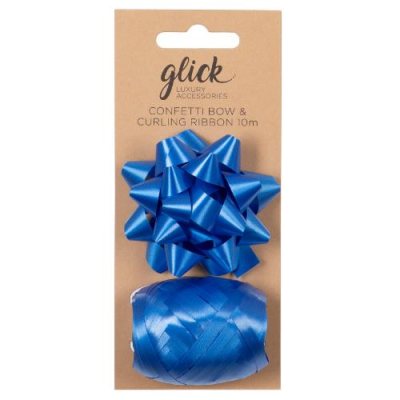 Blue Bow & Ribbon