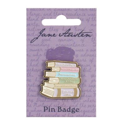 Jane Austen Books Pin Badge