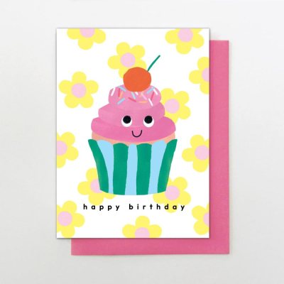 Happy Birthday Cupcake Greeting Card
