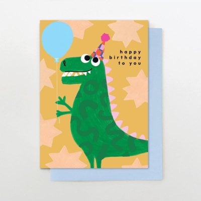 Dino Happy Birthday Greeting Card