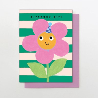 Birthday Girl Flower Greeting Card