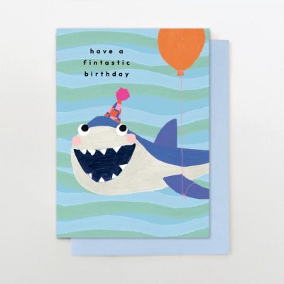Fintastic Birthday Shark Greeting Card