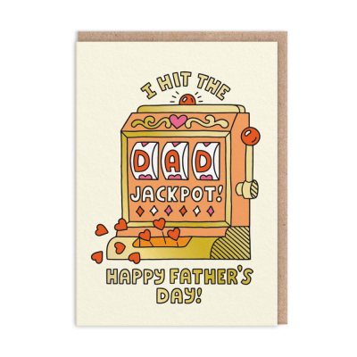 Hit The Dad Jackpot Greeting Card