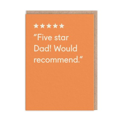 Five Star Dad! Greeting Card