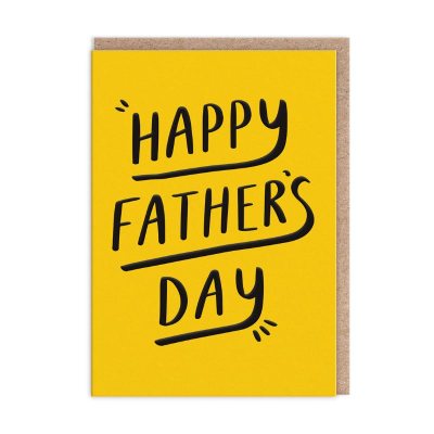 Happy Father's Day Yellow Greeting Card