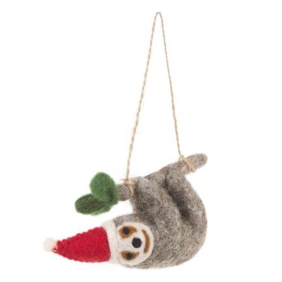 Felt Christmas Sloth Decoration