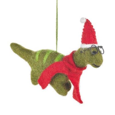 Felt Christmas Dinosaur Decoration
