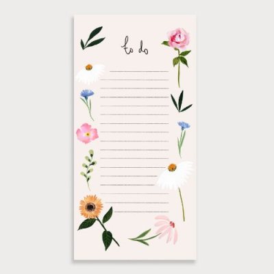Louise Mulgrew Ltd Mixed Floral To Do List Notepad