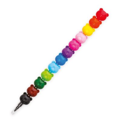 12 Stackable Crayons - Teddy Bear