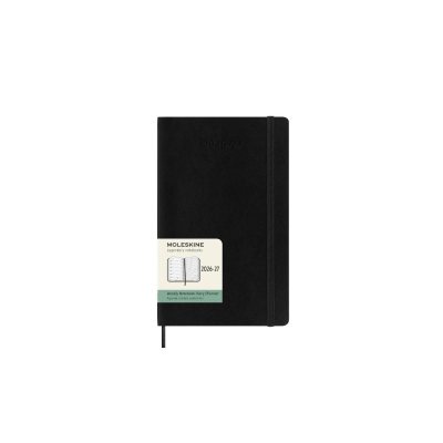 Black Weekly 18M Soft Large Diary 2026-2027