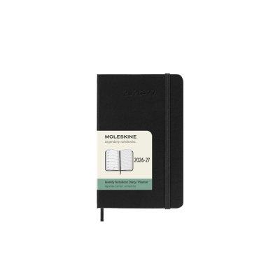 Black Weekly 18M Hard Pocket Diary 2026-2027
