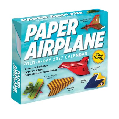 2027 Paper Airplane Fold-A-Day Activity Calendar