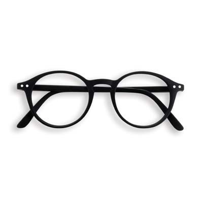 +1.00 Black Circular Reading Glasses