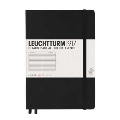 Black Medium Ruled Notebook