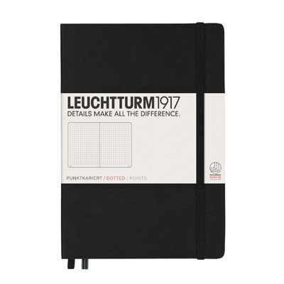Black Medium Dotted Notebook