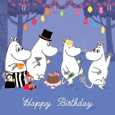 Hype Associates Moomin Party Happy Birthday Greeting Card