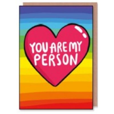 You Are My Person Rainbow Greeting Card