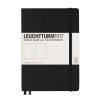 Black Medium Plain Notebook                                         